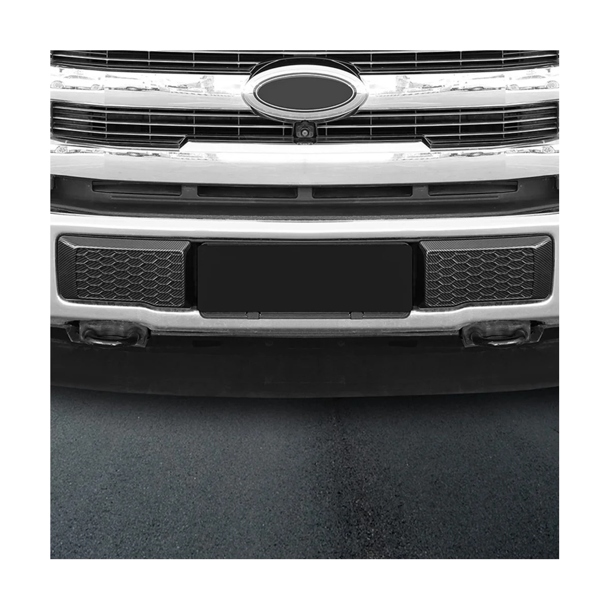 1 Чифт Накладки за защита предна броня от въглеродни влакна, хастар капак за Ford F150 2015-2020, Смяна на Външността на Ляво и на дясно