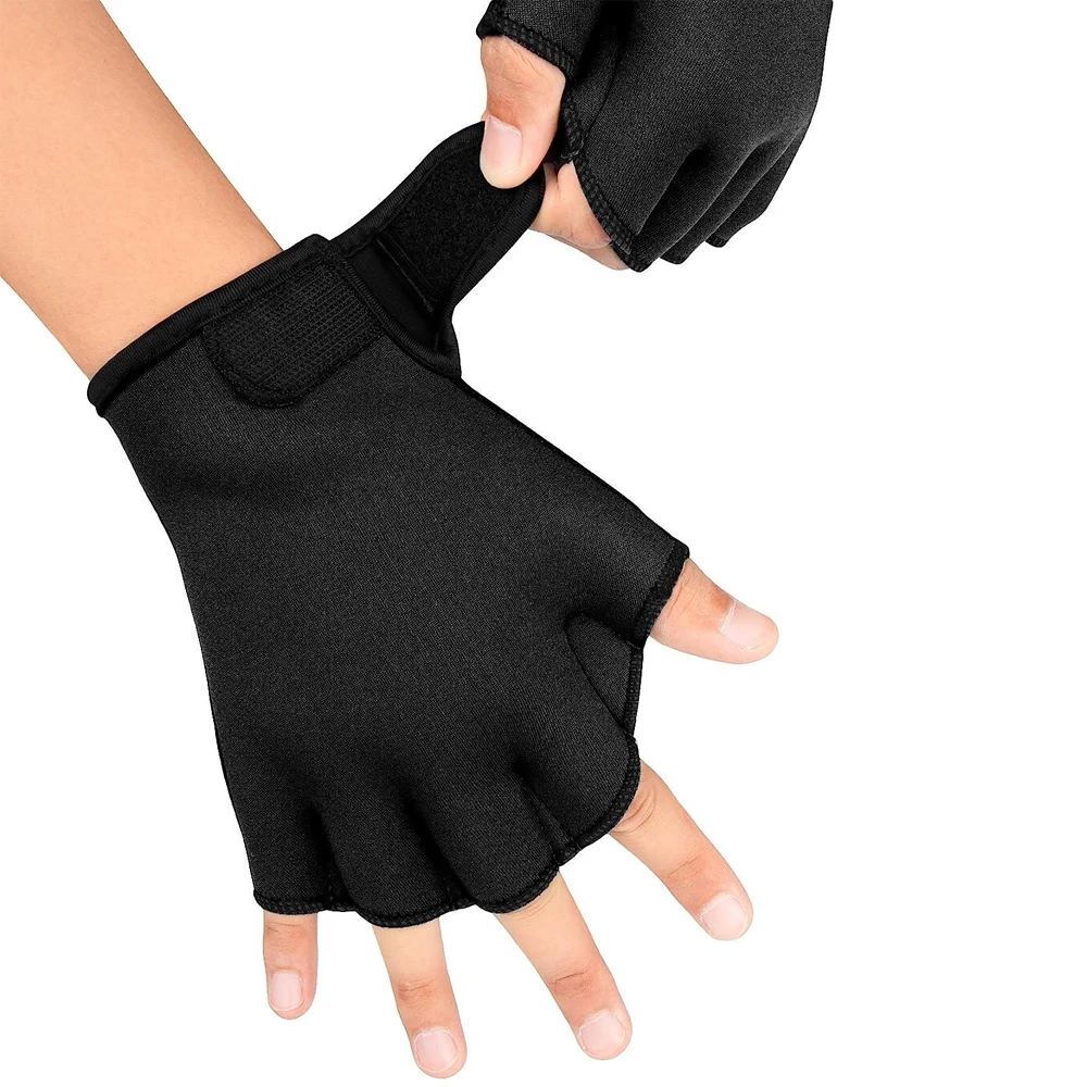 1 Чифт плувни перепончатых ръкавици за мъже, жени, деца, Водоустойчив водни ръкавици за повишаване на устойчивостта на горната част на тялото, без избледняване