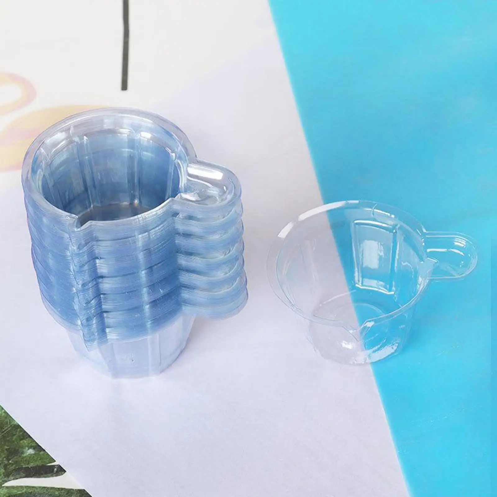 100 опаковки за еднократна употреба чаши за събиране, лесно събрани за тестото (40 мл/прозрачни)