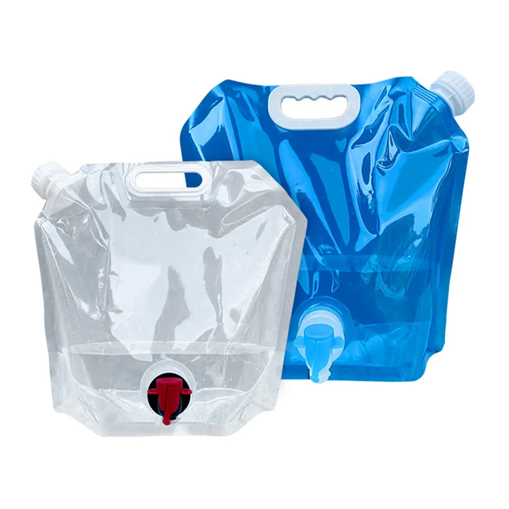 10Л С капак, Сгъваема чанта за вода, Пластмасови меки кофа за съхранение на вода, Преносими Туристически чанти за вода, Инструменти