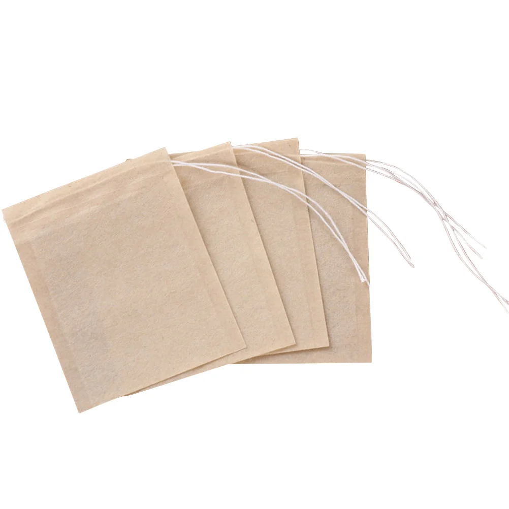 200 Бр. Филтърна хартия, кухненски пакетчета, Еднократно сетчатое сито с завязками