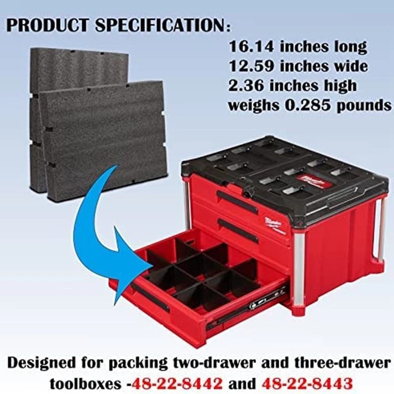 48-22-8452 Обичай полистирен поставяне на кутии за инструменти за опаковъчни кутии, Кутии за инструменти за опаковане вложки пяна дъски