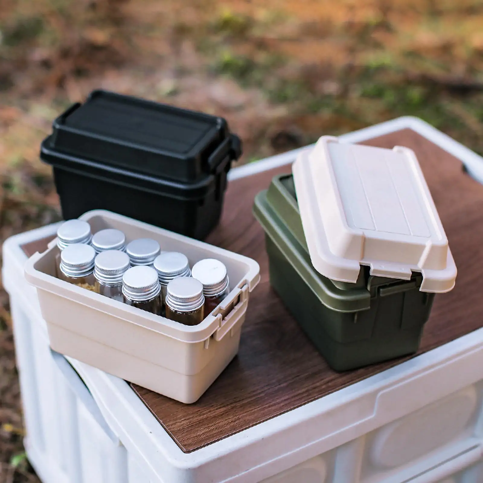 6x Туристически кутии за подправки Бутилка Органайзер за соса Бутилка за подправки с Организатора за подправки за барбекю Катерене Готвене Пътуване Пикник