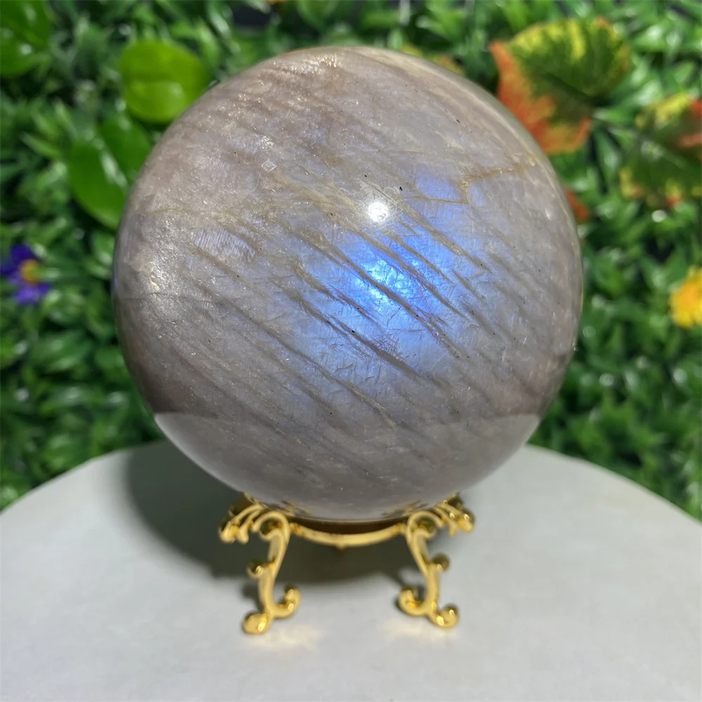 90 мм Висококачествен Балон от Лунен камък, Естествен камък, Кристална топка, Скъпоценен камък, Минерален Спирт, Терапия Рейки, мебели за дома, Ръчно полиране