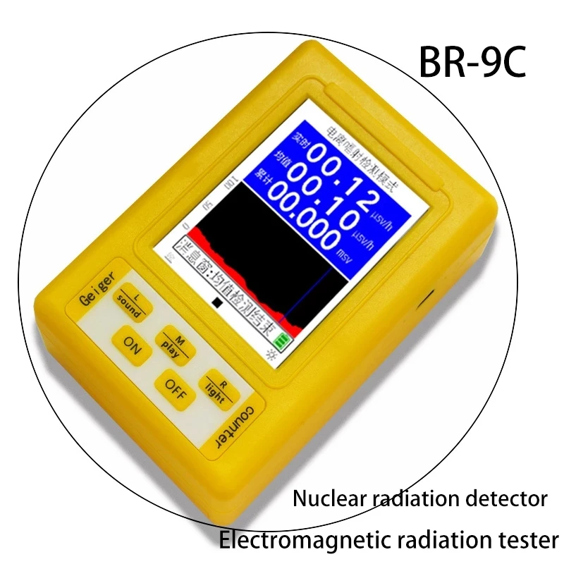 BR-9C 2-в-1 Ръчен Цифров Детектор на електромагнитни лъчения с дисплей, Ядрени детектор на ЕЛЕКТРОМАГНИТНИ, Брояч на Гайгер, Пълнофункционален Тестер тип