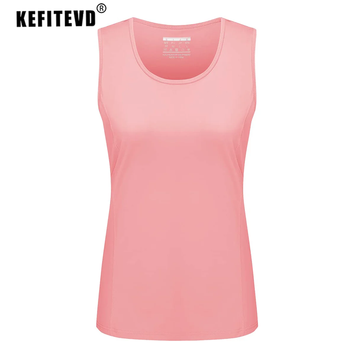 KEFITEVD, годишен женски жилетка за джогинг, бързосъхнеща лека тениска без ръкав, с кръгло деколте, спортни блузи, жилетки за йога, Фитнес-зала