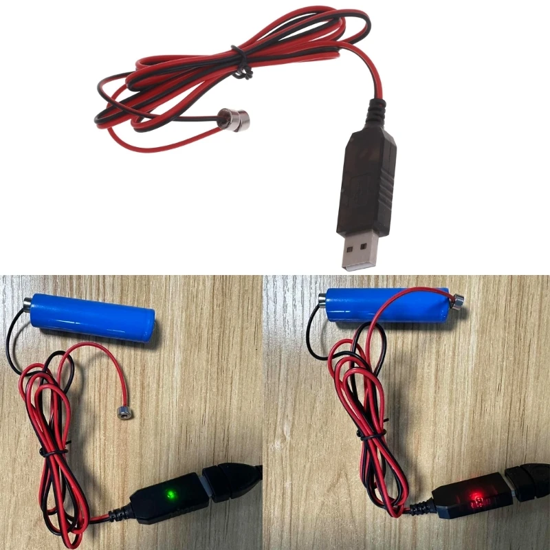 U75A Магнитен USB-кабел за зареждане 4..2V Кабел за Батерии 3,7 V 14500 16340 Акумулаторна Литиева Батерия, кабел за зареждане на Тел
