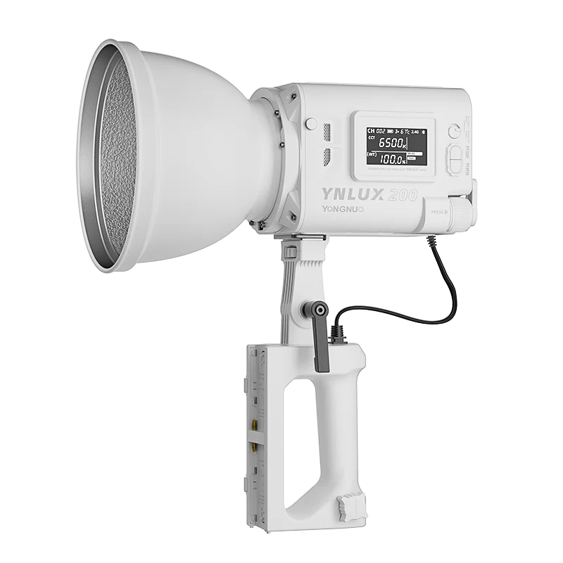 YONGNUO LUX200 YNLUX200 200 W 2700 К-6500 Към Ръчно Външен led лампа с монтиране Bowens с адаптер на захранване за химикалки