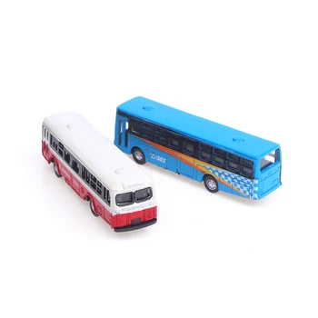 Модел автобус от сплав в мащаб 1/150, модел на автомобил с висока имитация, превозни средства, градски, туристически автобус, ABS-модел кола, детски играчки, подаръци за деца, 【Случаен】