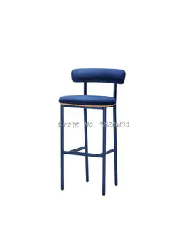 Лесен луксозен бар стол на рецепцията, висок стол с вкара червена стол, стол с метална облегалка, промишлен маса за хранене, стол, лесен, креативен стол