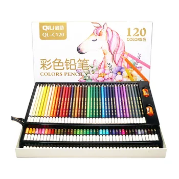 120 цвята, професионален набор от молив, маслен цвят, цветни моливи за рисуване с акварел чанта за съхранение, цветни моливи за деца