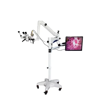 Санаториум микроскоп за операции с очите със зрителен ъгъл от 45 градуса и прикрепляемая камера