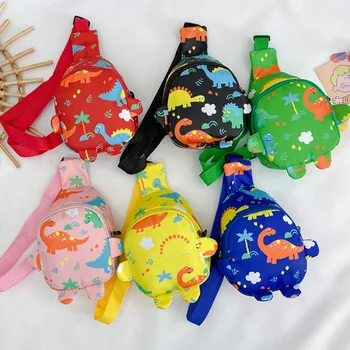 Бебешки сладки чанти с динозаври на рамото за малки момичета, портфейл за монети, найлонова чанта, малка чанта-месинджър, Нова ежедневни детска чанта за момчета