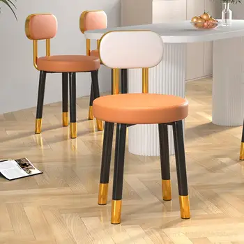 Единични Дизайнерски Трапезни Столове с Дълъг дизайн, Кухненски Съвременни Ергономични Офис Трапезни Столове, Мобилни Мублы, Италиански Мебели YX50DC