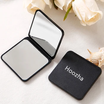 Лични компактни огледала Hoozha ™, едно малко огледало, джобно огледало за грим, двустранно портативно ръчно складное огледало