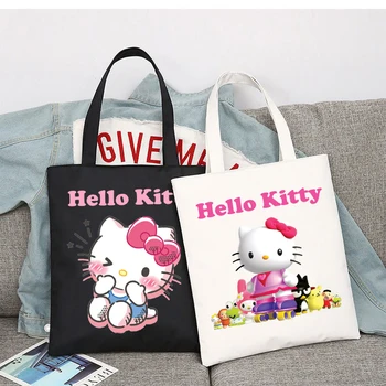 Sanrio Hello Kitty Пазарска Чанта, Сгъваема Множество Тъканно Чанта-Купувач Harajuku, Студентски Холщовая Чанта-Тоут
