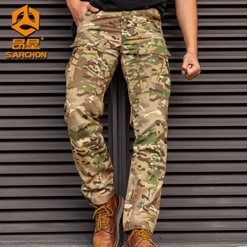 Тактически панталони Fierce Фън, мъжки външни непромокаеми армейските камуфляжные панталони с много джобове, туристически панталони за тренировки