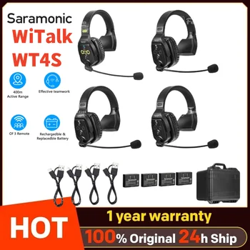 Безжична слушалка за комуникация Saramonic WiTalk WT4S Микрофон система Двустранен домофонни Слушалки за треньори по морския спорт