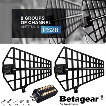 Betagear 8-канален антенная система за разпределение PS28 Pro Audio RF Distributor Усилвател на сигнала на Безжичната 450-950 Mhz RF Multi SMA