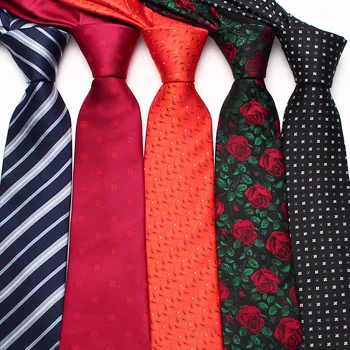 Мъжка вратовръзка в бизнес ивица Модерен Полиестер Ръчно вратовръзка многоцветен 8 см