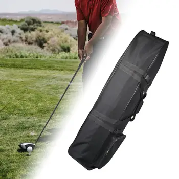 Пътна чанта за голф, лесен допълнителен джоб с цип, износоустойчива, с джоб за карти, чанта за багаж, пътен калъф за стикове за голф