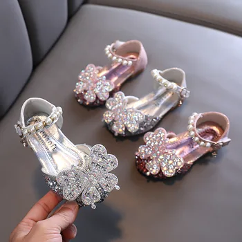 Пролет-есен 2023, нова ежедневни обувки принцеси за момичета, детски танцови обувки с пеперуда