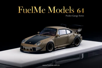 Fuelme 1: 64 911 RWB 993 Бразилско имат edition, лимитирана серия, Статичен модел на колата от смола, Метална Играчка в подарък