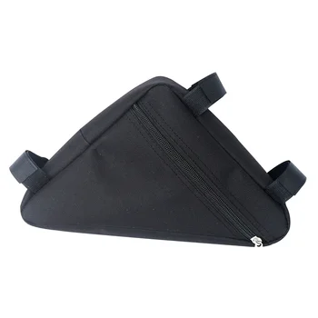 Велосипедна триъгълна чанта за Преносим велосипедна чанта Мултифункционален контейнер Професионална рамка за хранене на Удобно черно седло