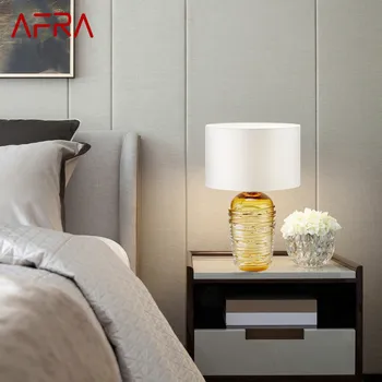 Настолна лампа AFRA Nordic Modern Glaze Модерна Художествена Дневна Спалня Хотел LED Индивидуалност, Оригиналност Настолна лампа