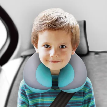 Възглавница за пътуване на врата на детето, регулираща се на 360 ° Поддръжка на шията и брадичката за комфорт, предотвращающая спадане на главата на бебето напред, подаръци за деца