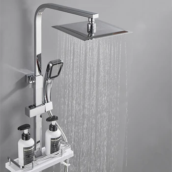 Модерни месингови смесители за душ За баня, тропически душ с компресор, Домакински креативна душ система за постоянна температура на