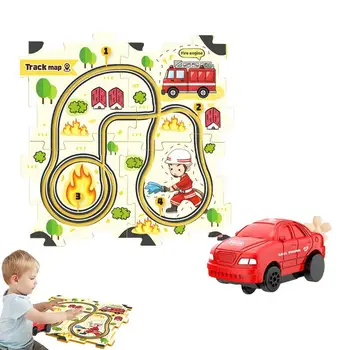 Игри с набор от пазлами, Интерактивна Развитие на Състезателна писта, кола играчки за деца в предучилищна възраст, детски играчки 