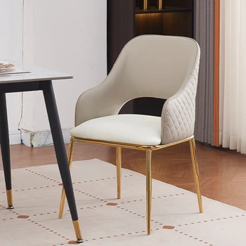 Луксозни трапезни столове в скандинавски стил, изчистен прием, спокойна възглавница, Трапезни столове с облегалка, Sillas De Comedor, мебели за дома WZ50DC