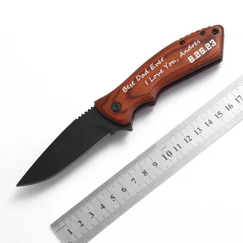 Черното острие от неръждаема стомана 3Cr13 Джобен нож за външни инструменти