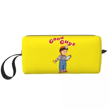 Пътна чанта за тоалетни принадлежности Good Guys Chucky, Модерна детска кукла, Козметичен Органайзер за грим, Дамски кутия за съхранение на козметиката