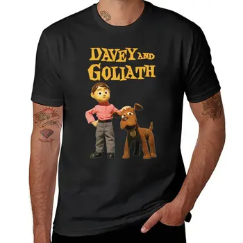 Тениска с изображение на Дейви и Голиат, тениски с графичен дизайн, блуза, тениска с аниме, тениски за гиганти, тениски за мъже с графичен дизайн