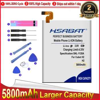 Батерия HSABAT 0 цикли 5800 ма за Cubot H2, висококачествен взаимозаменяеми батерия за вашия мобилен телефон