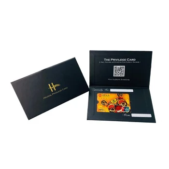 Луксозен черен пакет банкови кредитни карти за подаръци членска карта подарък кутия с логото на марката от златно фолио