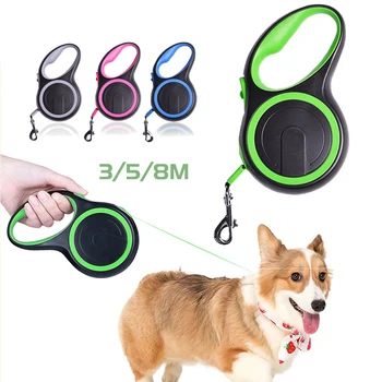 3 м, 5 м, 8 м, каишка за кучета, Разтегателен колан, каишка за Преносим домашни любимци за Автоматично удължаване, дълъг кабел за каишка за малки до средни кучета