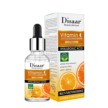 Серум за лице с витамин С, Избелваща, хидратиращи, подобрява Грапавост, изсветлява петна, копър за лице с хиалуронова киселина