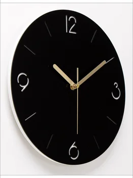 Черни Стенни часовници Коте Стенен Часовник с Модерен Дизайн, Аксесоари за украса на дома Тихи Висящи часовници в Скандинавски Стил Подарък reloj de pared