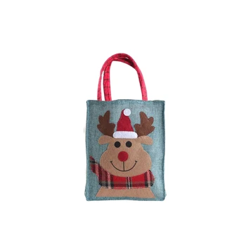 Коледна чанта за съхранение на Подаръци Контейнер с аппликацией Лосове Бельо Чанта Бонбони