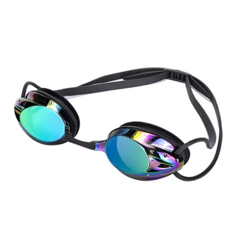 Плувни очила с висока разделителна способност, водоустойчив, устойчив на мъгла, с гальваническими лещи, Очила за възрастни мъже и жени, Очила за състезания по плуване