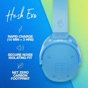 Слушалки Skullcandy S6HVW-N740 Hesh Evo, Безжична носи етикет за услугата Bluetooth слушалки, Слот Спортни Слушалки с дълъг живот, Новост 2023
