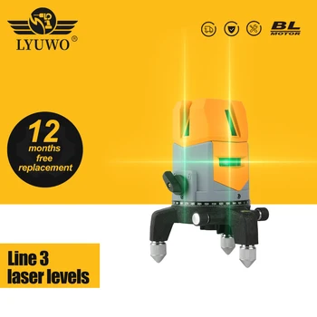 LYUWO Level Зеленият Индикатор 2-Линеен 3-Линеен 5-Лайн LD Blue led Инфрачервен Лазерен машина за висока точност Автоматичен индикатор за нивото на водата Inst
