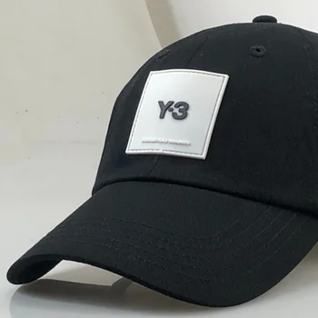 Y-3 Година 3, Ежедневни Мъжки и Дамски Модни шапка с нашивкой от проста кожа, модна шапка-утконос за всеки повод, Градинска солнцезащитная шапка, с мека периферия