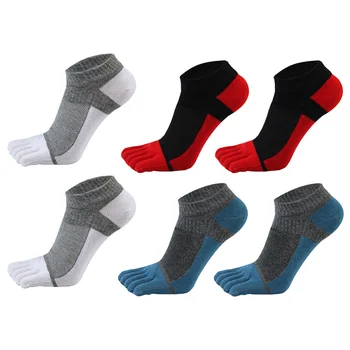 3 Чифта чорапи, мъжки Чорапи с пет чорапи, споделящи Ниска талия, мъжки Летни тънки памучни