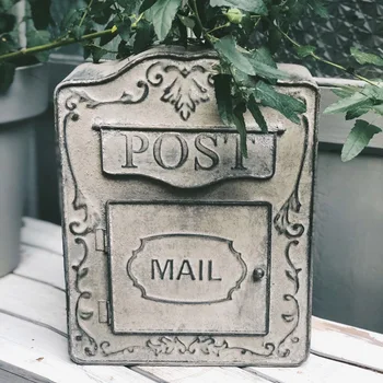 Открит метална пощенска кутия за съхранение на съобщения, оставляющих съобщения, ще Красят вашия дом и офис Ретро-селска пощенска кутия