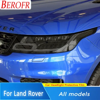 Защитно фолио За автомобилни Фарове Опушен Нюанс-Черно TPU Етикети За Land Rover Discovery и Defender 4 5 Range Rover Evoque Sport Velar