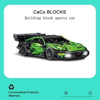 1:14 CACO Спортен автомобил C019, суперскоростные строителни блокове, Известния модел на състезателен автомобил, Обучение Събрание Тухли, играчки за деца